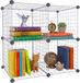 Merkloos Relaxdays Vakkenkast - modulair - 4 vakken - 75x75x37 cm - zilver