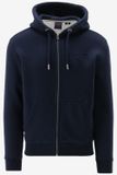 Superdry Homme Sweat à Capuche Zippé Logo Vintage Brodé Navy Taille: M