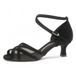 Diamant 035 - 077 - 040 - Latin dames dansschoen - Nubuck & Mesh - 5cm Flared hak - Zwart - 37
