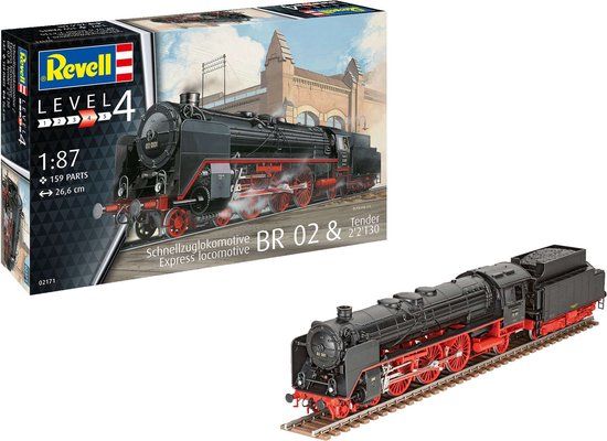 Revell 1:87 Express locomotive BR 02 & Tender 2'2'T30 Plastic Model Kit | REV02171