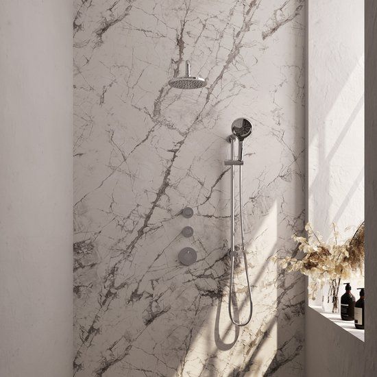 Brauer Chrome Edition Thermostatische Inbouw Regendouche Set - 20cm Douchekop, 3-standen Handdouche - Chroom