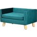 Canapé pour chien design scandinave velours bleu canard 64x45x36 cm