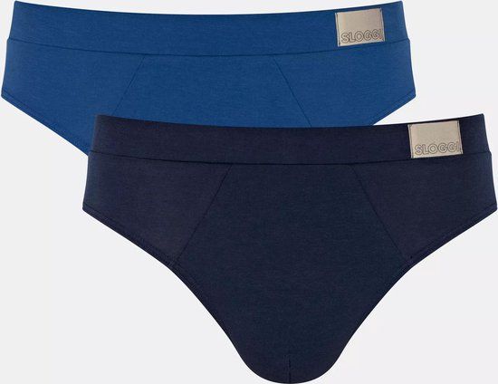 sloggi men GO Natural Brief C2P - BLUE - DARK COMBINATION - L (2-pack)