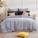 TRANKIELO® - Ensemble de literie d'hiver en flanelle 155 x 220 cm – Housse de couette super chaude + taie d'oreiller 80 x 80 cm