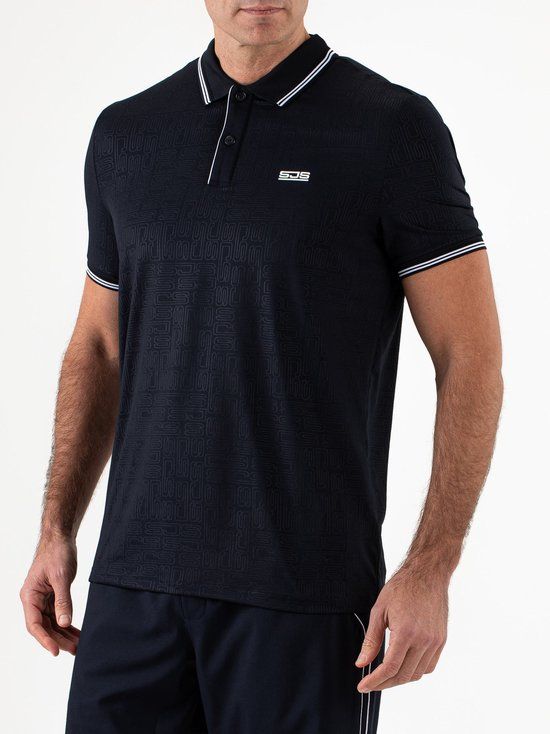 Sjeng Sports CHIEL - Donkerblauwe Sportpolo voor Heren - Tennis en Fitness - Maat M