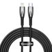 Baseus Glimmer 2m Lightning vers USB-C Câble Noir