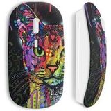 Maniacase Draadloze muis Cat colorize