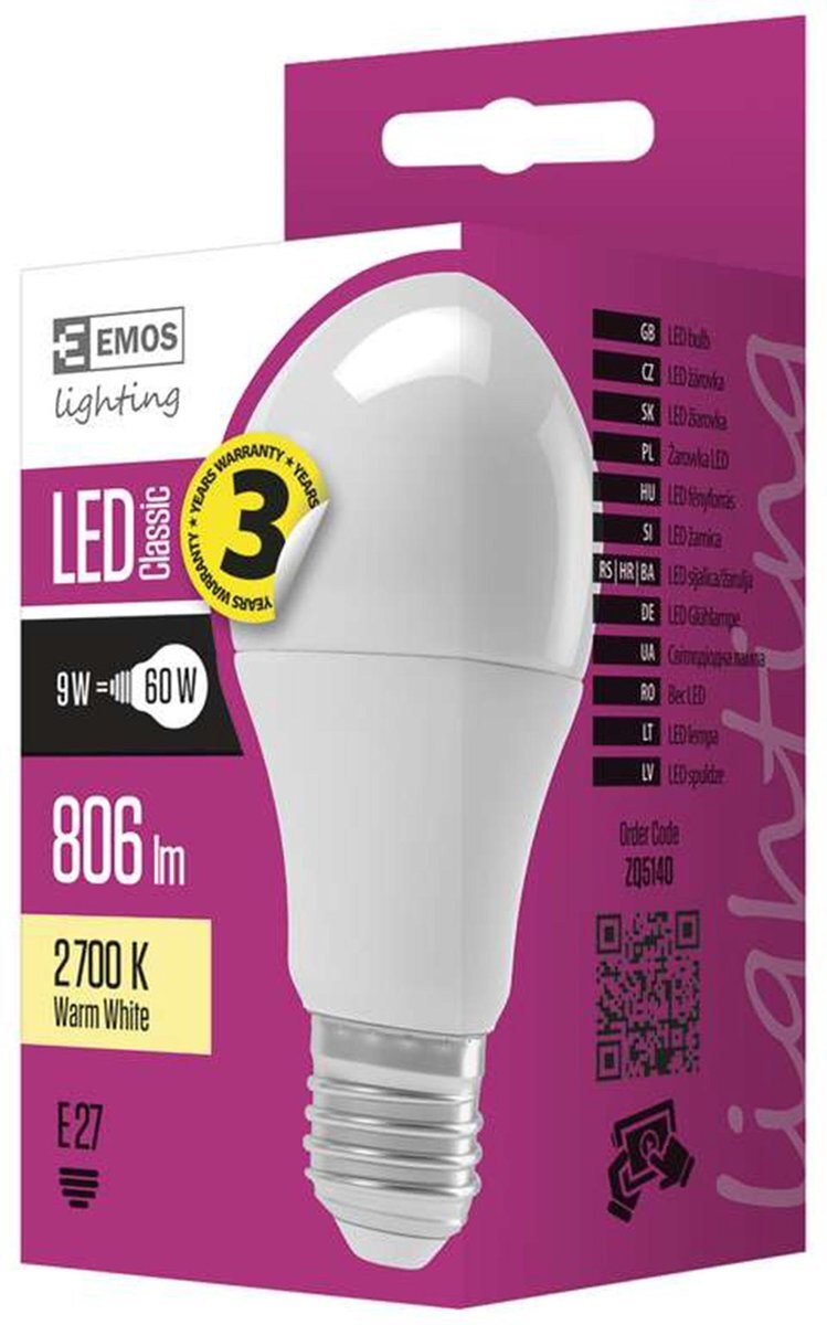 Emos Led Classic 9w E27