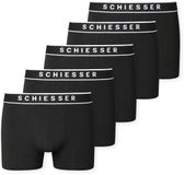 Schiesser 5PACK Heren Boxershorts Zwart 95/5 Biologisch Katoen 3XL