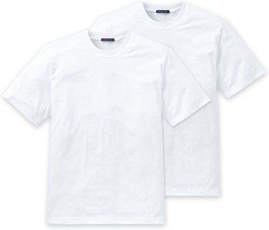 Schiesser American T Shirt Round Neck White 2 pack