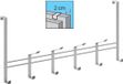 Metaltex Deurkapstok Zilvergrijs 10 haken 44,5x20,5 cm