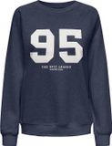 ONLY - ONLVELLA L/S O-NECK CS SWT - Meisjes - Sweater - Katoen/Polyester - Maat XL - Blauw