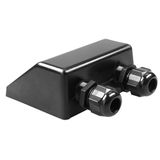 Offgridtec© Kabeldakdoorvoer, 2-voudig, heavy duty, zwart, voor kabelbuitendiameter 3-12 mm, voor camper, caravan