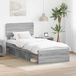 Maison Exclusive - Lit simple Sonoma gris, 75 x 190 cm, en bois massif de pin