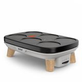 Tefal PY900D Crêpier Gourmet - Machine à crêpes - Noir/Gris/Bois