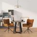 vidaXL Eetkamerstoelen draaibaar 2 st fluweel bruin