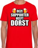 Bellatio Decorations Shoppartners Bv België fan t-shirt voor heren - Deze supporter heeft dorst - Belgium/ bier supporter - EK/ WK shirt / outfit XXL - Rood - Katoen - Maat XXL