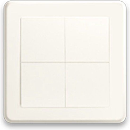 Shelly BLU Wall Switch 4 (Adapter+Frame) - Ivory - Digital