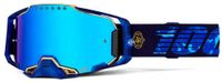 100 PROCENT 100percent Armega Bruni Signature offroad bril, blauw, met blauwe spiegelglazen