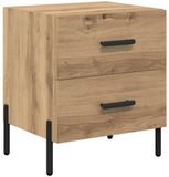 vidaXL Nachtkastje Artisan Eiken 40 x 35 x 47,5 cm Bewerkt hout