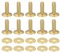10 Kupferknöpfe & Fräser, 12x4x14 mm, geeignet für Leder, Gold