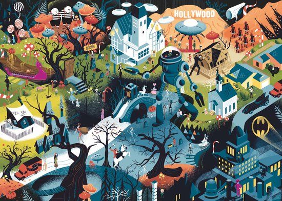 Clérisse Tim Burton Films Puzzle - 1000 stukjes - Cartoon - 3+ jaar