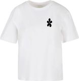 Miss Tee Dames-T-shirt Good Karma Happy Flower Wit XXL