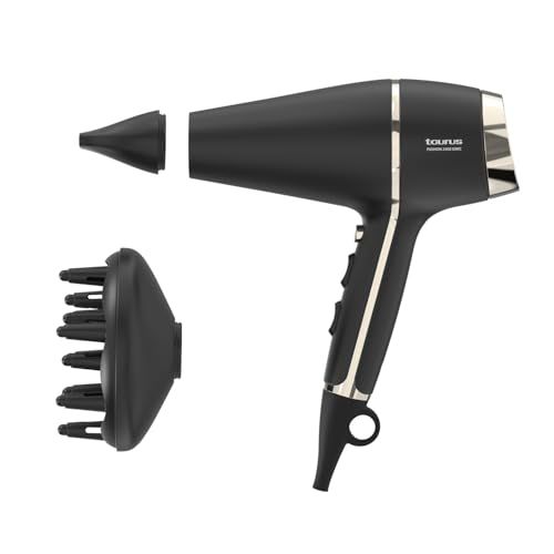 Taurus - haardroger 2400W | Professionele AC-motor | Ionic anti-frizz | 6 snelheden/temperaturen | Hoog luchtvolume | Koude lucht | Met concentrator & diffuser