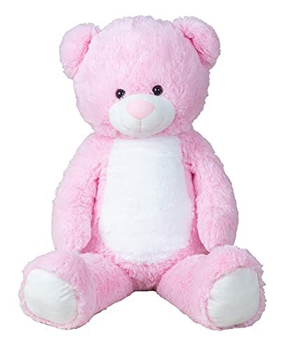 Lifestyle & More Enorme teddybeer knuffelbeer XXL 100 cm groot roze pluche beer knuffeldier fluweelzacht