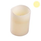 Homéa Led-kaars, pijler, was, ivoorkleurig, D 7,5 x H 12,5 cm, warm wit