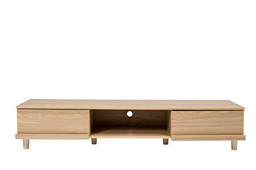 Movian Merk Amazon - tv-meubel voor scherm met lade en houten kast/tv-meubel, eenvoudige montage, goede stabiliteit, verstelbare poten, woonkamer, slaapkamer - tv-meubel BAB-150A - lichtbruin