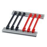 SCHROFF geleiderail accessoire type, PC, 160 mm, 2 mm groefbreedte, rood, 10 stuks