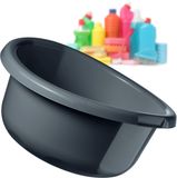 KADAX Kunststof kom, spoelbak in verschillende maten en kleuren, robuuste wasbak, universele kom, spoelbak voor badkamer, wasruimte (5 l, antraciet)
