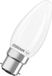OSRAM LED-lamp Ster kaarsvorm B40 filament, 2700 K warm wit, 3,4 W, B22d, mat, 470 lm, 15.000 h, voor kroonluchters en decoratieve armaturen