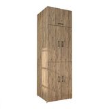 Roomart DORA-II Wasmachine Ombouwkast 70x230 cm met Opzetkast - Eiken