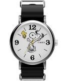 Timex Peanuts Weekender Snoopy TW2Y60900 Horloge - Leer - Zwart - Ø 40 mm