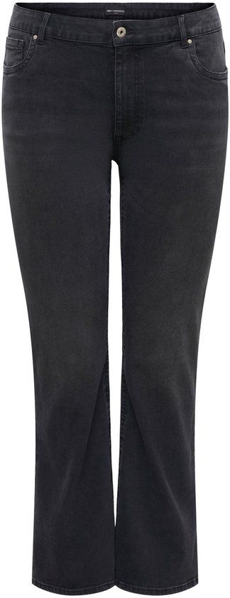 ONLY CARMAKOMA - CARPHOEBE LW BACK POC FLARED DNM - W46 X L32 - Washed Black