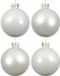 Decoris kerstballen - 10 stuks - 6cm - Glas - Wit