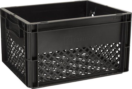 Fastrider Fietskrat Medium - Zwart - 22L