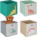Merkloos Relaxdays Opbergmand kinderkamer - set van 4 - opvouwbaar - dino