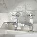 Hudson Reed Earlham Robinet de lavabo avec poignées en croix 2 trous style Art déco années 20 - Chrome