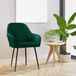 Merkloos Housse de chaise moderne avec accoudoirs pour salle à manger et cuisine - Durable et élégant - Lot de 2 - Vert foncé