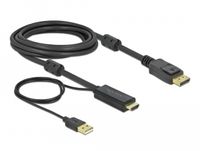 DeLOCK 85965 HDMI naar DisplayPort Kabel - 3 meter - Zwart