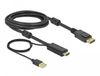 DeLOCK 85965 HDMI naar DisplayPort Kabel - 3 meter - Zwart