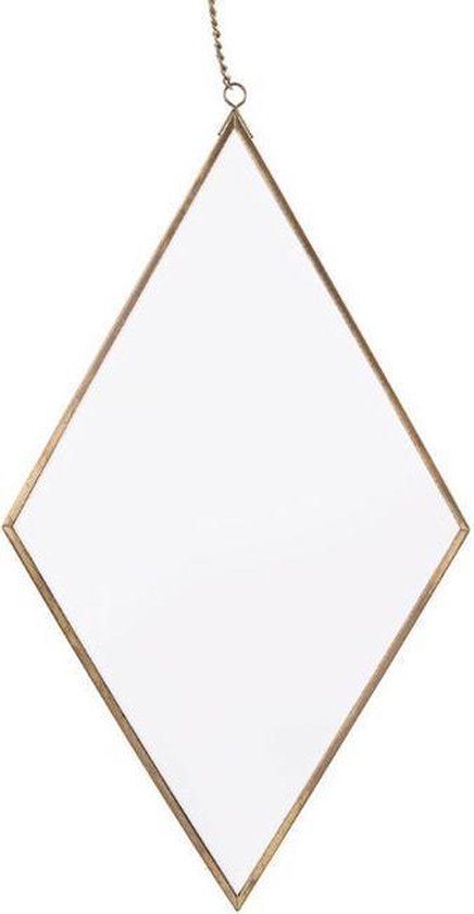 QUVIO Ruitvormige Wandspiegel - Goud - 20 cm