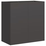 VidaXL Plantenbak Staal Zwart 80x40x80 cm