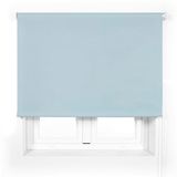 Blindecor Transparant premium rolgordijn op maat | lichtblauw, 75 x 165 cm