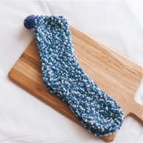 Grappige Bol 3 paar kerst dames pluizige sokken warme winter gezellige lounge sokken (donkerblauw)
