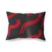 BonaMaison Rood-Zwart Decoratieve Kussensloop, Kussenhoezen Bank, Decoratieve Kussenhoesjes, Kussensloop; Sofa, Slaapkamer, Kantoor, Auto 45x60 Cm - Ontworpen en vervaardigd in Turkije