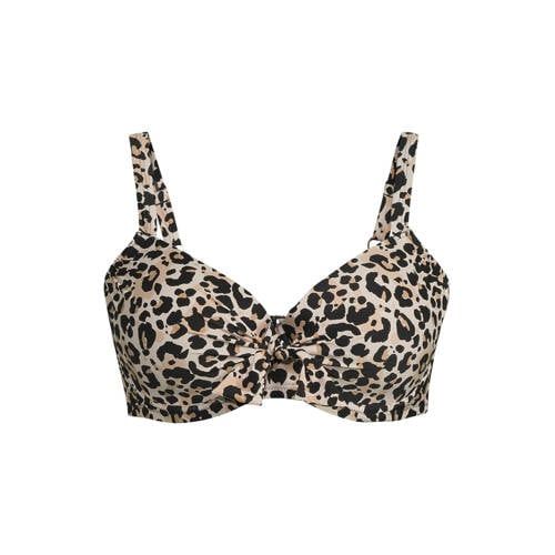 BEACHWAVE Curve voorgevormde beugel bikinitop beige/zwart